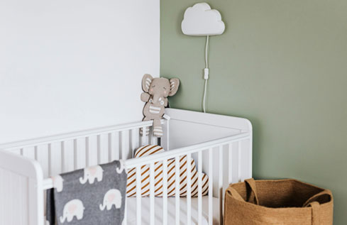 Babys room with cot